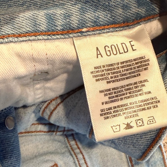 AGOLDE Parker “Bitter” Distressed Denim Shorts – Size 29 (Light Wash) - Picture 5 of 6